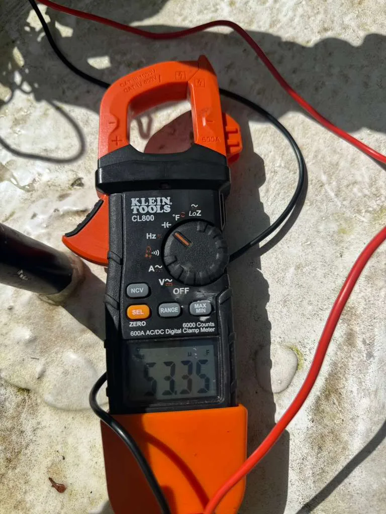 Diagnostic meter readings on an RV's 120V electrical system